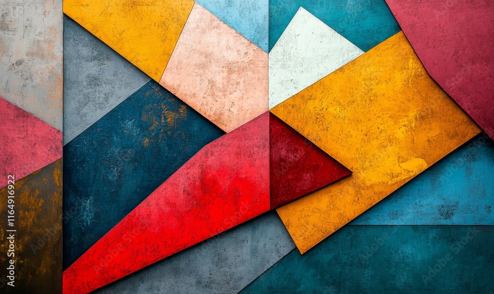 shapes overlapping in a vibrant abstract composition. Generative AI shapes overlapping in a vibrant abstract composition. Generative AI