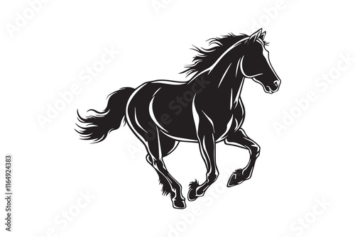 Horse silhouette and vector