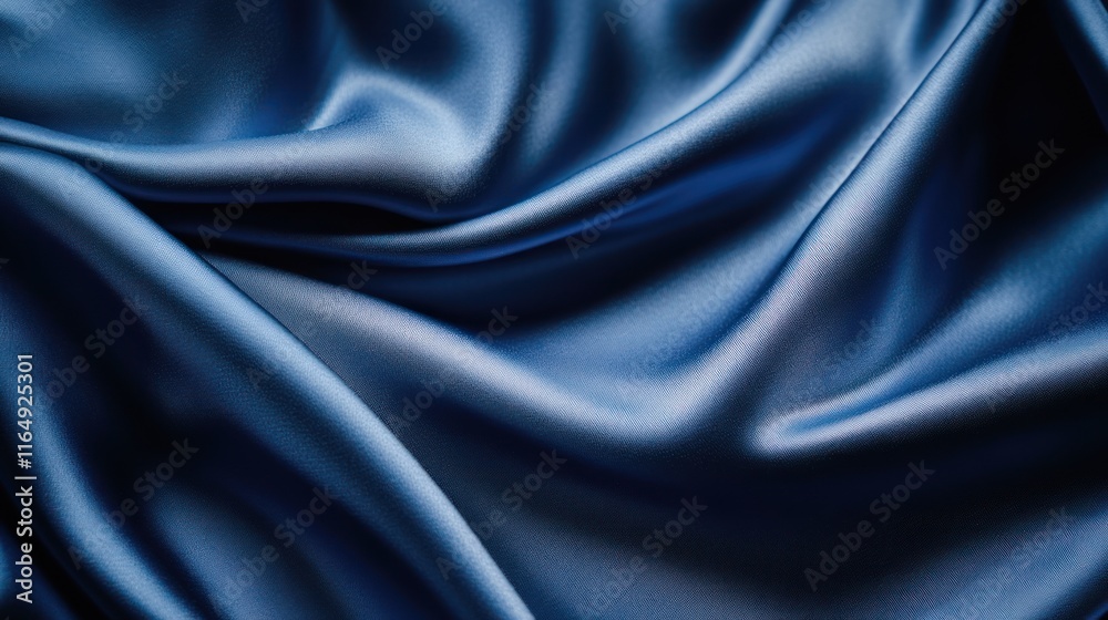 Deep Blue Satin Drapery: A Luxurious Texture Deep Blue Satin Drapery: A Luxurious Texture
