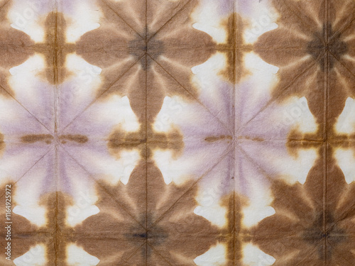 紫の花　和紙　柄　日本