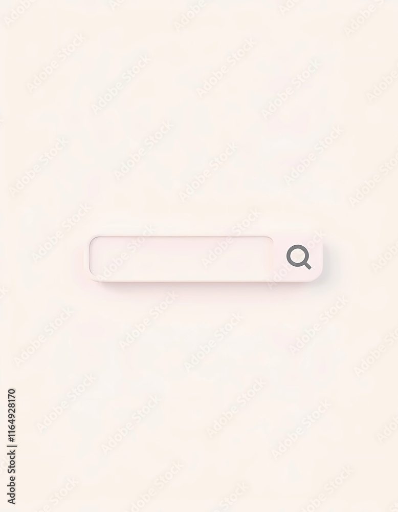 3D icon empty pastel color background.empty search bar.minimalist colorful design 3D icon empty pastel color background.empty search bar.minimalist colorful design