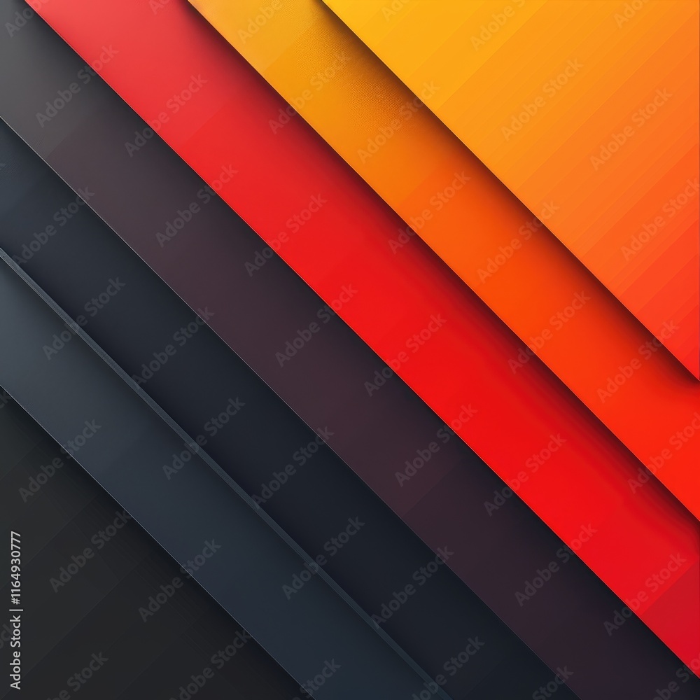 Fototapeta premium A vibrant gradient design featuring layered colors from dark to bright hues.
