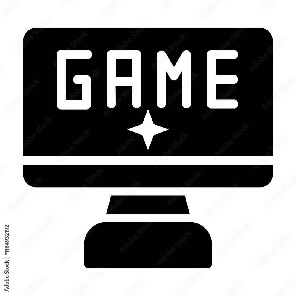 computer game Solid icon computer game Solid icon