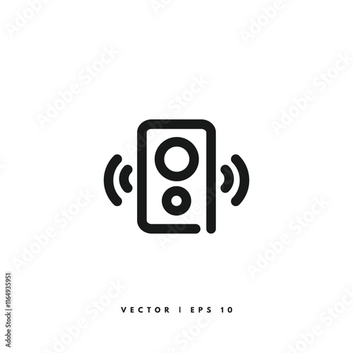 Speaker Icon. Editable Stroke