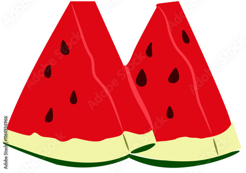 fresh watermelon slice