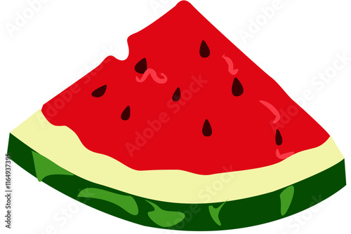 fresh watermelon slice