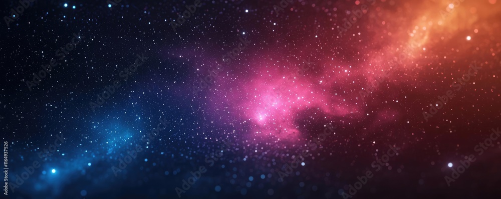 Fototapeta premium Cosmic abstract background concept. Stunning cosmic view showcasing vibrant colors and stars in the deep universe.
