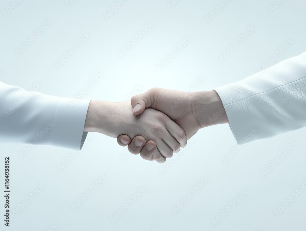 A handshake symbolizes agreement and collaboration between two individuals. A handshake symbolizes agreement and collaboration between two individuals.