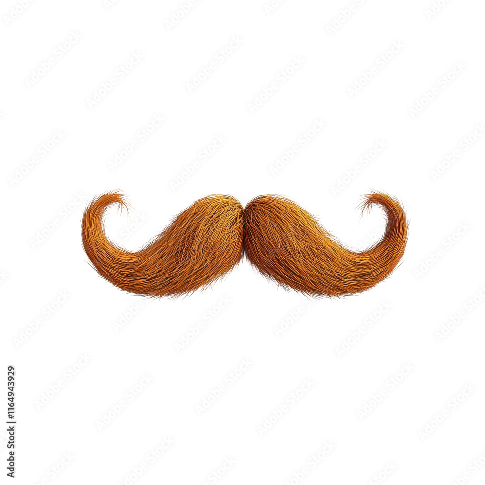 Vibrant Orange Mustache for Creative Designs Vibrant Orange Mustache for Creative Designs