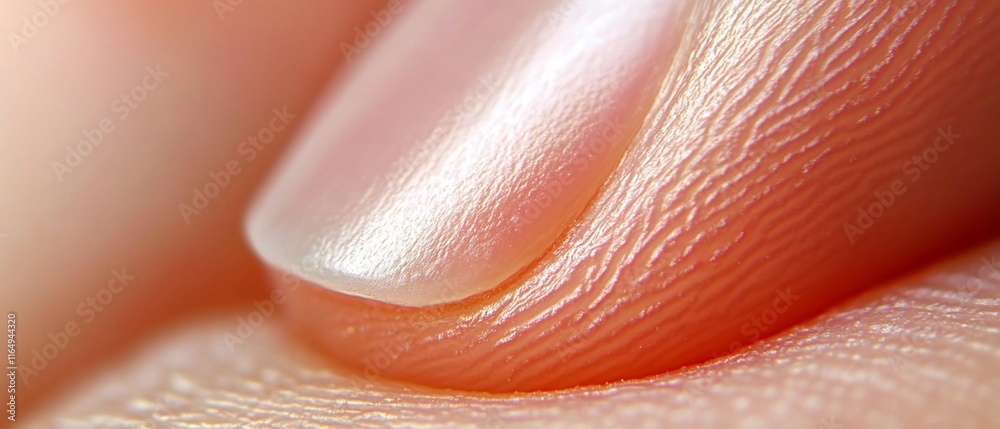 Close-up of fingernail and skin texture. Close-up of fingernail and skin texture.