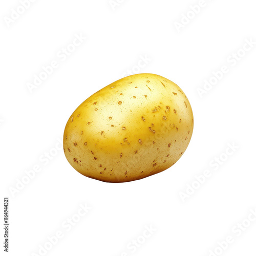Fresh Raw Potato Isolated on White Background