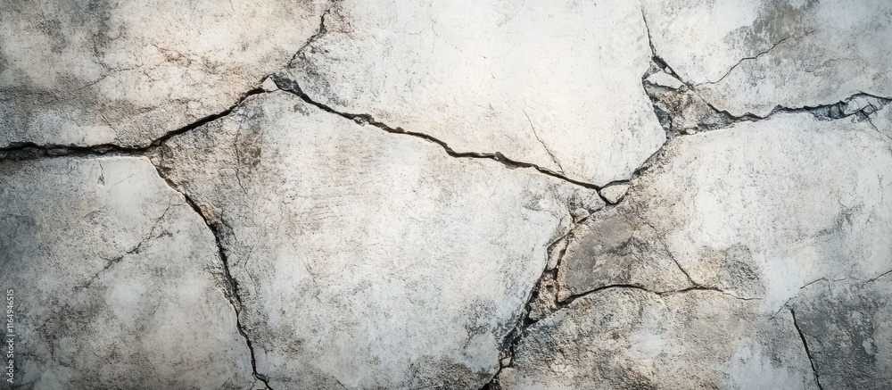 Obraz premium Cracked concrete surface with vintage texture ideal for interior design projects and creative background applications