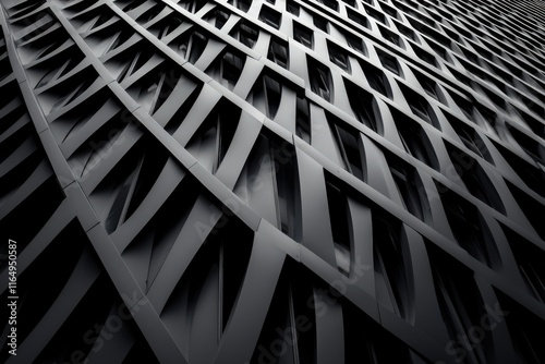 Wallpaper Mural A detailed background featuring the sharp angles and patterns of a modern corporate building Torontodigital.ca