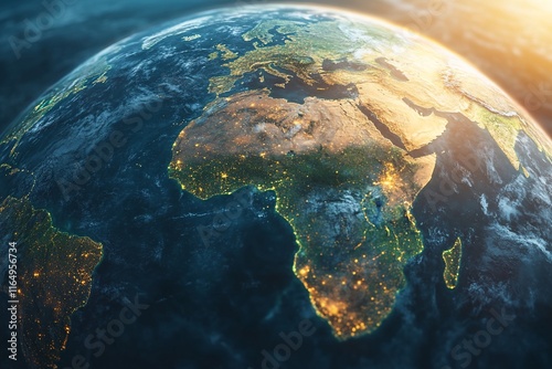 Earth at night, Africa illuminated. (1)