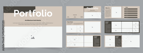 Portfolio layout template real estate portfolio or interior portfolio design