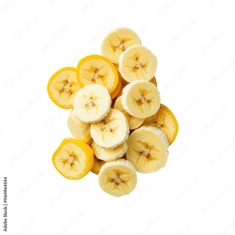 Sliced Bananas in a Casual Pile Sliced Bananas in a Casual Pile