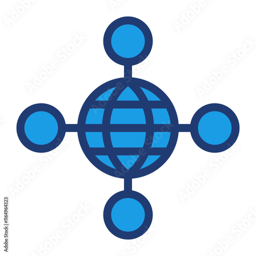 Network Blue Color Icon