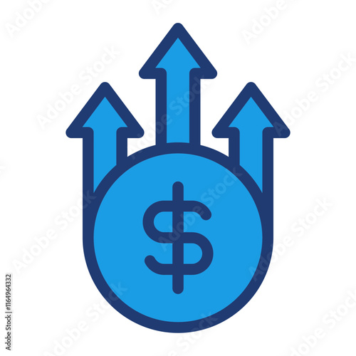 Growth Blue Color Icon