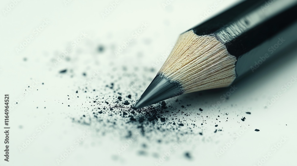 A pencil ,Full depth of field, isolated on white background A pencil ,Full depth of field, isolated on white background