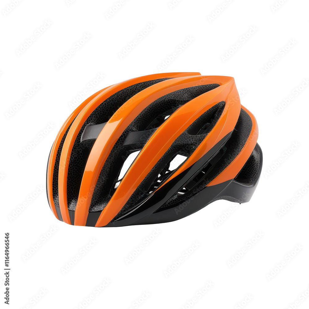 Modern Orange and Black Cycling Helmet Design Modern Orange and Black Cycling Helmet Design