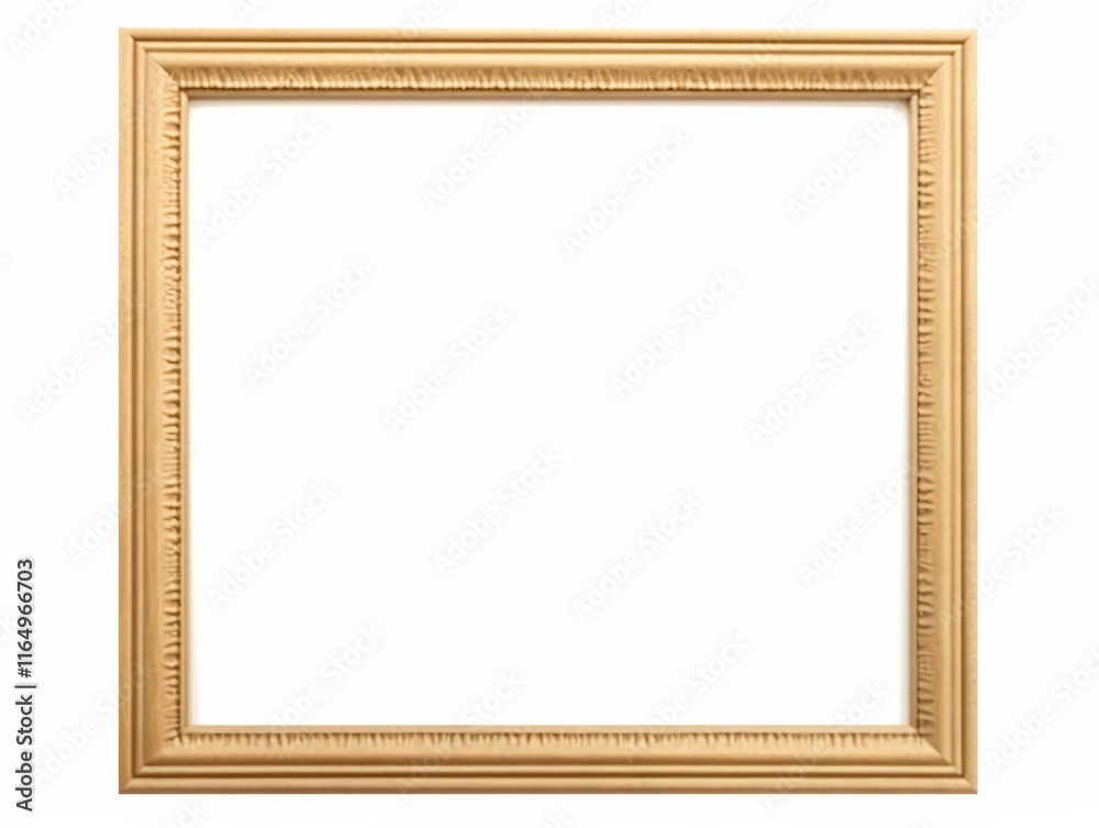 Isolated Empty Picture Frame with Intricate Design on White Background, Ideal for Presenting Artwork or Photographs in Creative Projects Isolated Empty Picture Frame with Intricate Design on White Background, Ideal for Presenting Artwork or Photographs in Creative Projects