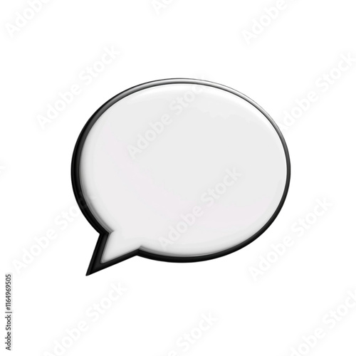 Blank Speech Bubble Isolated on Transparent Background