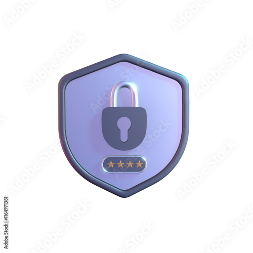 Security Shield 3D Icon Design