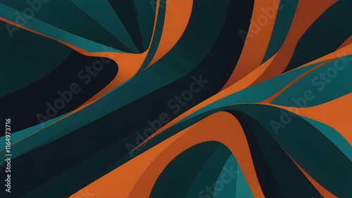 Wallpaper Mural 4K Abstract wallpaper colorful design, shapes and textures, colored background, teal and orange colores Torontodigital.ca