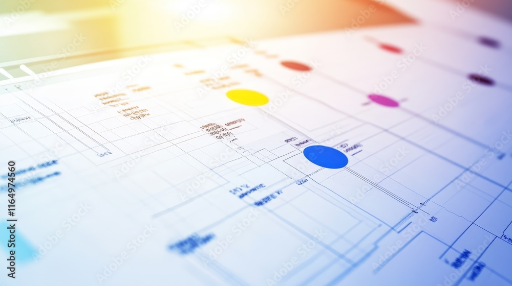 A detailed blueprint or diagram showcasing various design elements and technical specifications. A detailed blueprint or diagram showcasing various design elements and technical specifications.