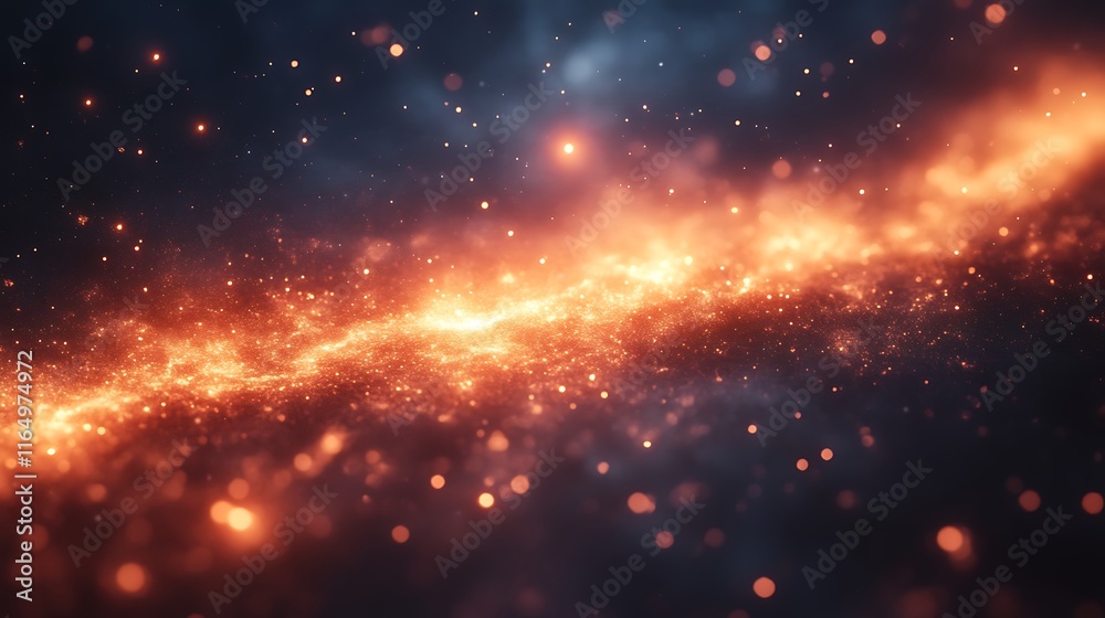 Glowing Embers and Sparks Abstract Background Glowing Embers and Sparks Abstract Background