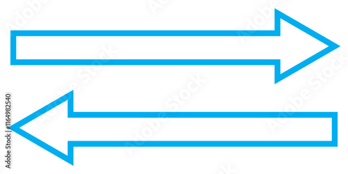blue arrow icon flat style, abstract blue arrow sign, blue arrow for your website design, vector illustration