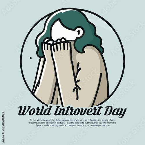 World Introvert Day on January 2nd social media post banner template