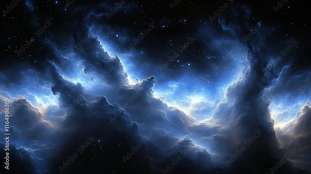Fototapeta premium Celestial Nebula Cosmic Cloudscape Starry Expanse