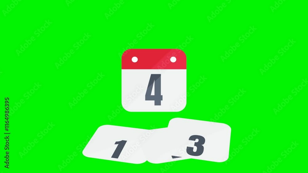 Animated calendar green screen simple icon element asset visual Animated calendar green screen simple icon element asset visual