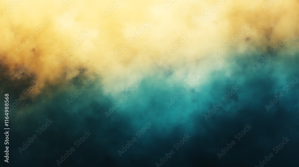 Abstract Golden And Teal Cloud Formation Abstract Golden And Teal Cloud Formation