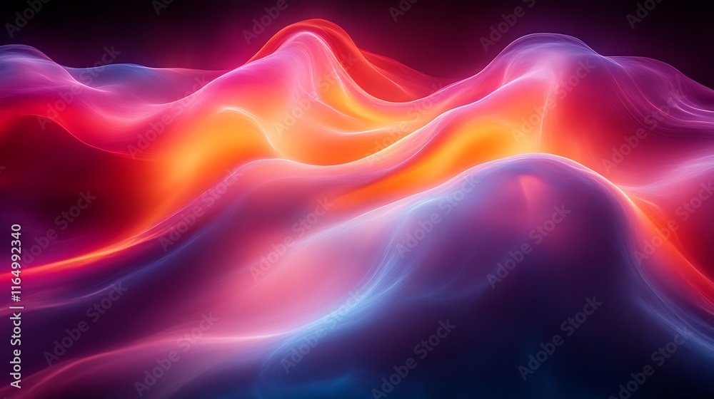 Obraz premium Abstract Colorful Waves of Light Energy Flowing
