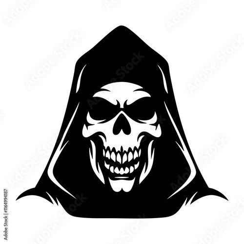 Grim Reaper Silhouette Vector Illustration