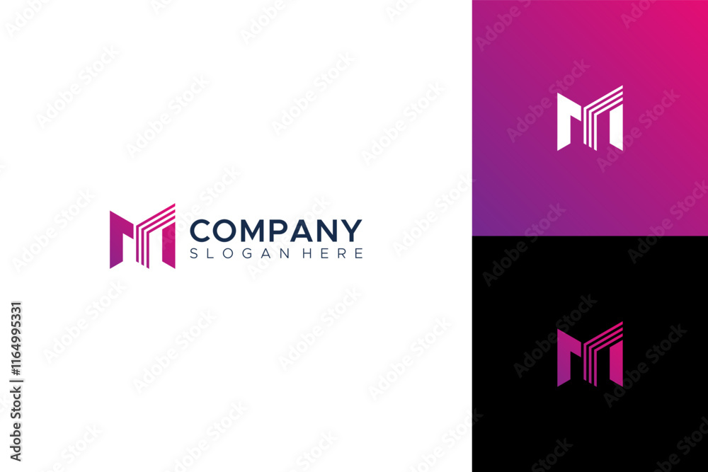 Fototapeta premium initial m accounting logo design