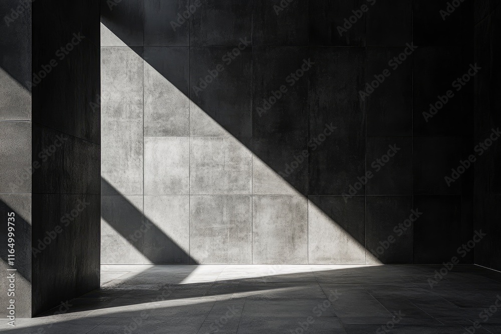 Concrete wall and floor with light and shadow backgrounds, use for product display for presentation and cover banner design Concrete wall and floor with light and shadow backgrounds, use for product display for presentation and cover banner design
