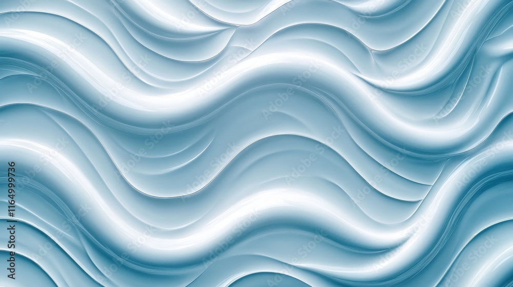 Fototapeta premium Abstract wavy pattern in shades of blue, creating a smooth, fluid texture.