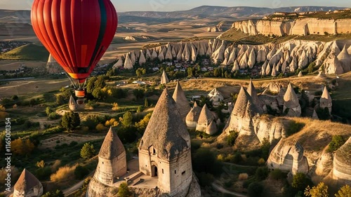  Sunrise glow over Cappadocia balloons