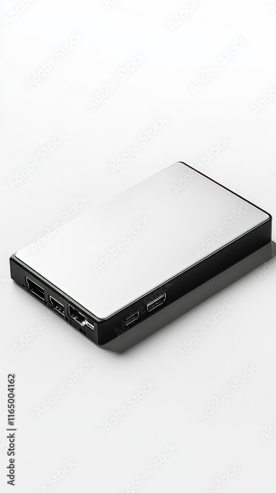 Sleek and Modern Portable Technology Device with Stylish Design and Functional Ports Sleek and Modern Portable Technology Device with Stylish Design and Functional Ports