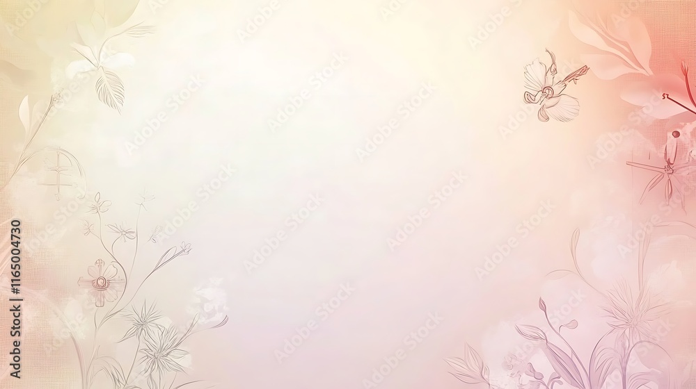 Delicate Floral Design Pastel Hues Background Delicate Floral Design Pastel Hues Background