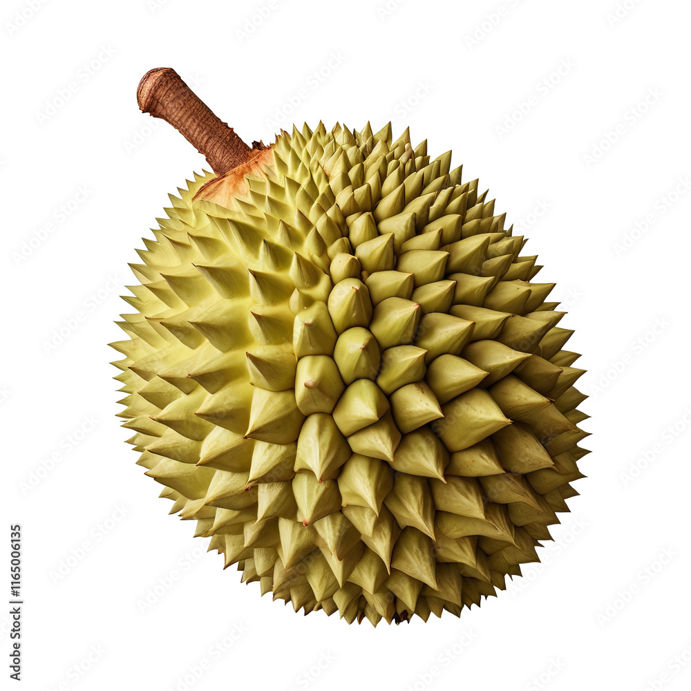 Big durian fruit on transparent background PNG Generative AI Big durian fruit on transparent background PNG Generative AI