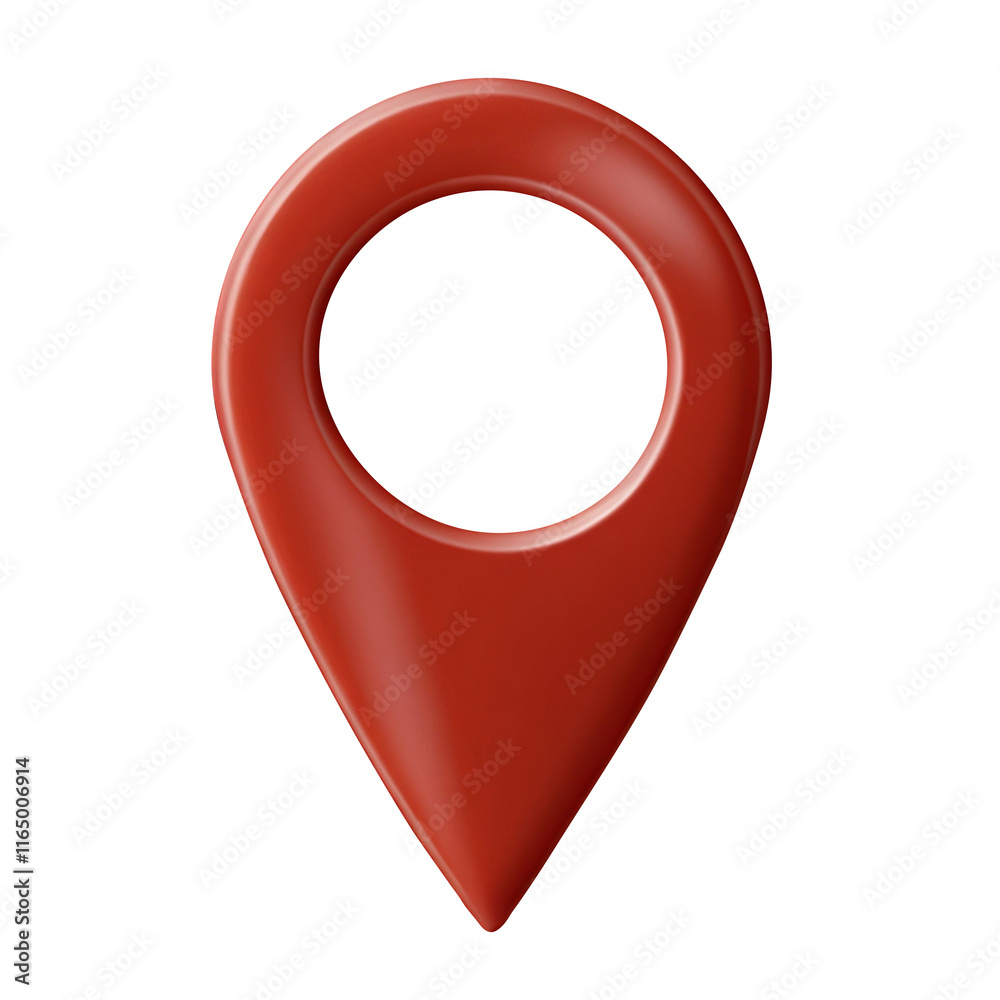 Red location map pin on transparent background PNG Generative AI Red location map pin on transparent background PNG Generative AI