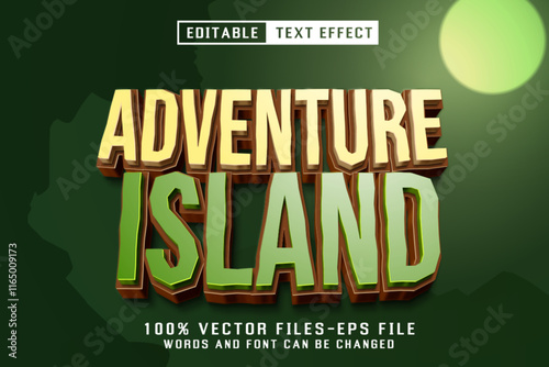 Adventure Island 3d Text - Editable Text Effect photo