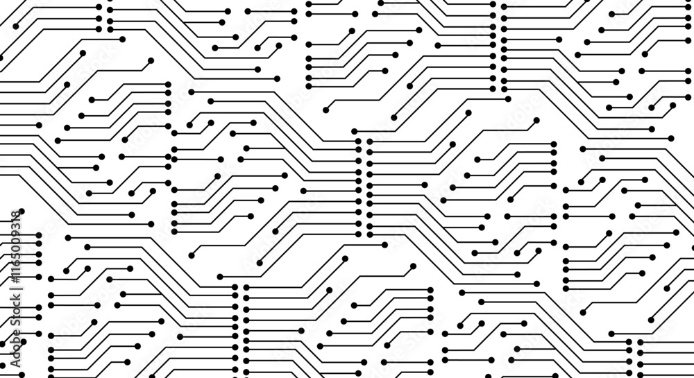 Vector Electronic circuit on white background illustration Vector Electronic circuit on white background illustration