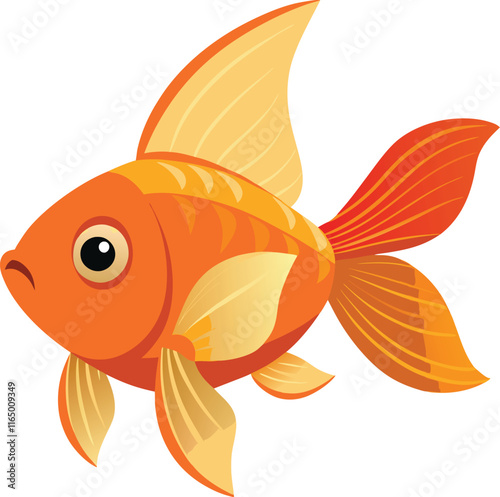 goldfish on white