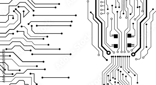Abstract futuristic circuit board Illustration, Circuit board. Circuit board pattern for technology background. Vector illustration