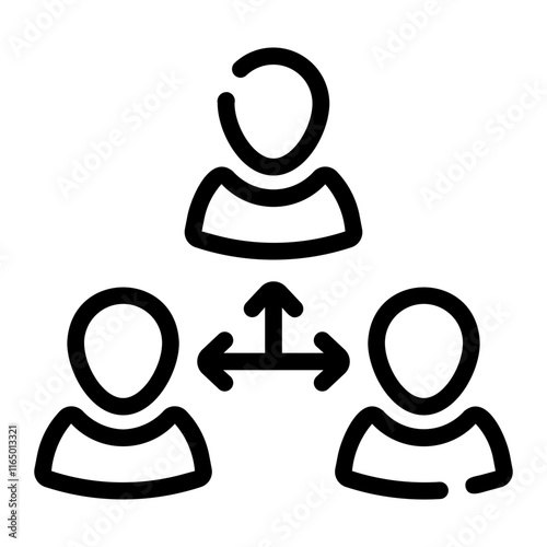 team work Line Icon